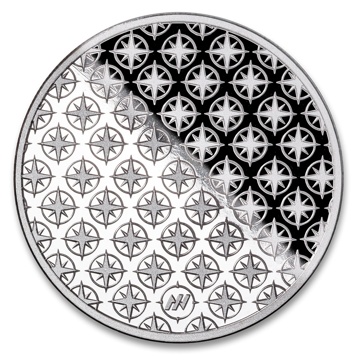 Compass Rose 1oz. .999 Silver Round (No Tax) May contain hairline scr.