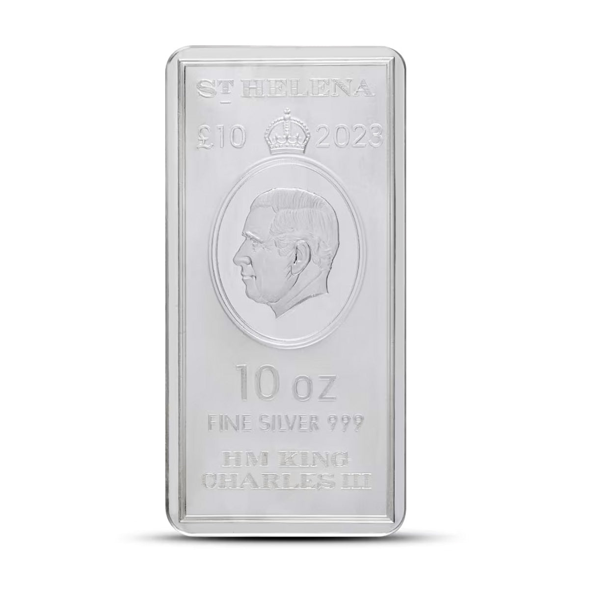 2023 St. Helena £10 Queen's Virtues: Victory 10oz. Silver Bar (No Tax) Light Toning