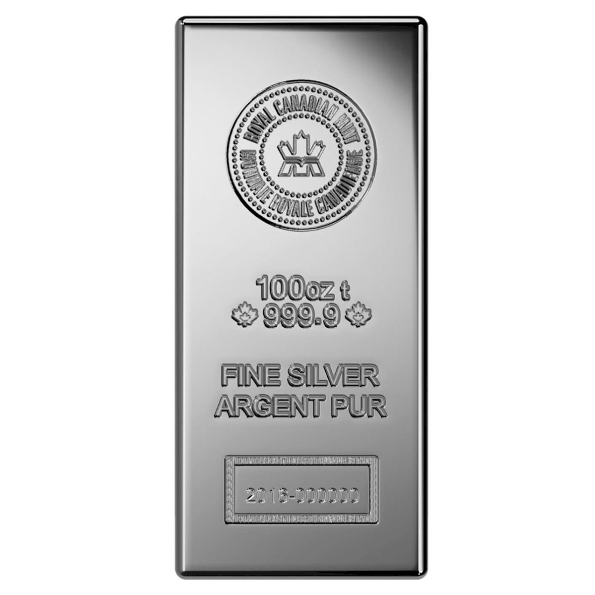 100oz. RCM .999 Silver Bar (TAX Exempt) See descript. - No Credit Cards or Paypal