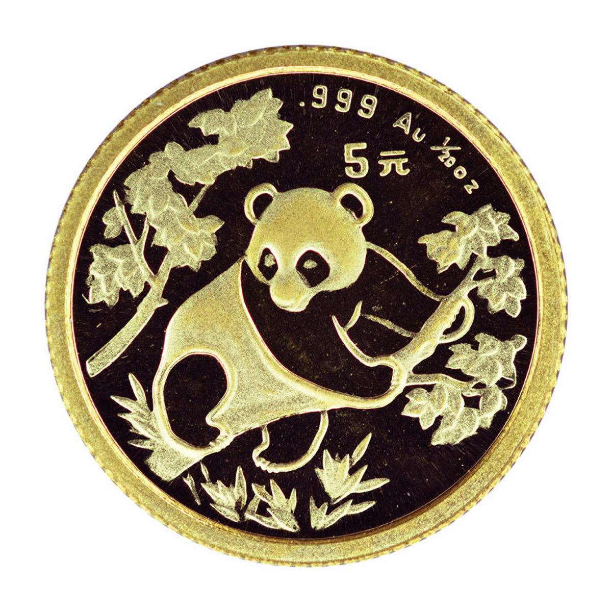 1992 5Y China Panda 1/20oz. .999 Gold Proof SEALED (No Tax) Tone Spots