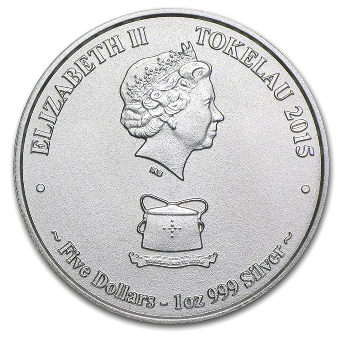 2015 Tokelau $5 Great White Shark 1oz Silver (No Tax) May have tone spot