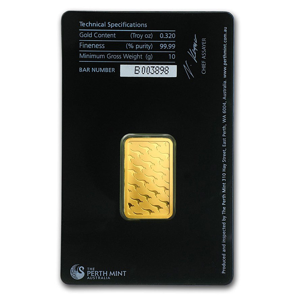 Perth Mint 10g .999 Gold Bar in Original Package (No Tax)