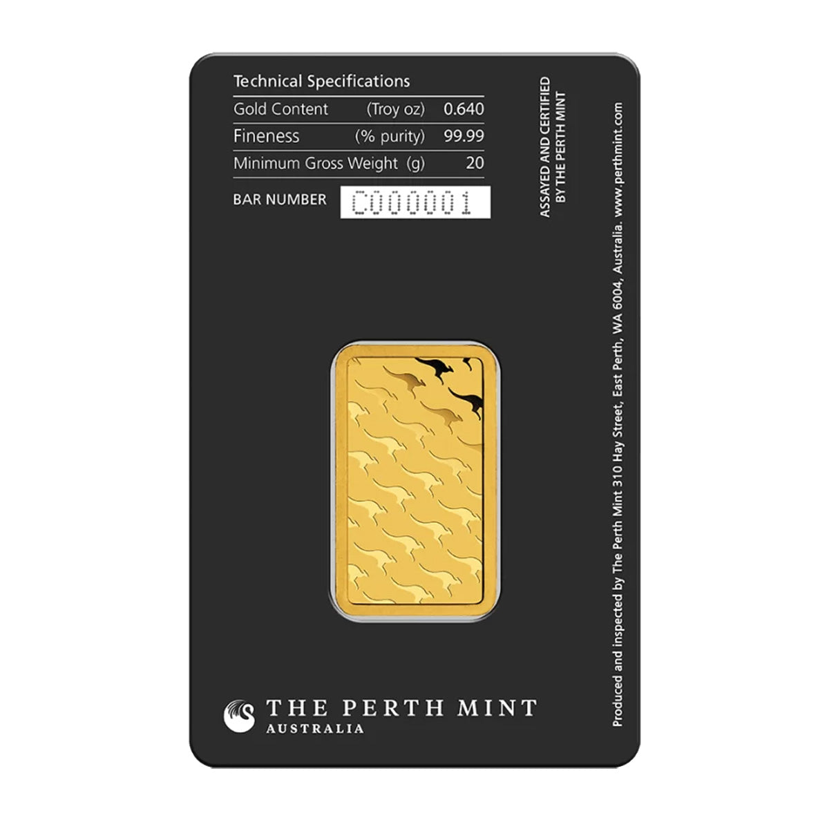Perth Mint 20g .999 Gold Bar in Original Package (No Tax)