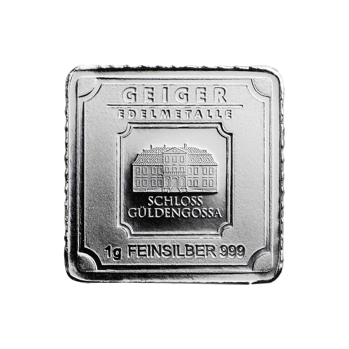 Geiger Edelmetalle 1g Silver Bar in Capsule (No Tax) Toning/Scuff Cap.