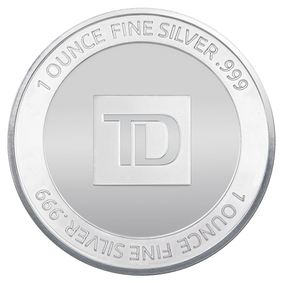 TD Bank 1oz .999 Silver Round (No Tax) Lightly Toned/Scratched