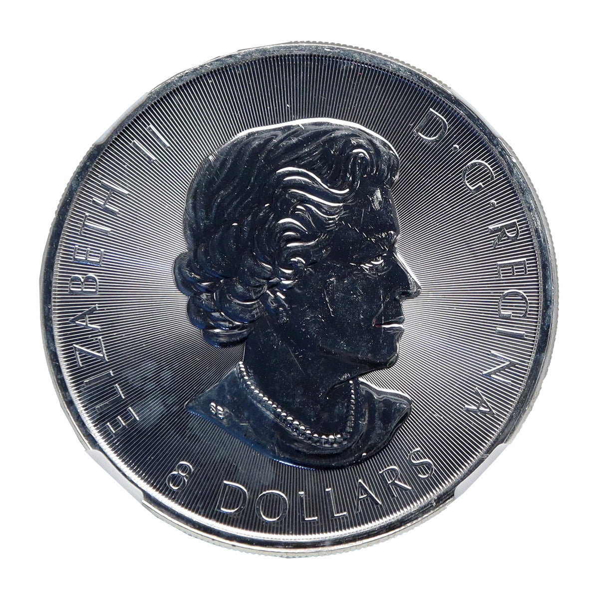 2016 Canada $8 Snow Falcon 1.5oz Silver (No Tax) White Toning/Scratches