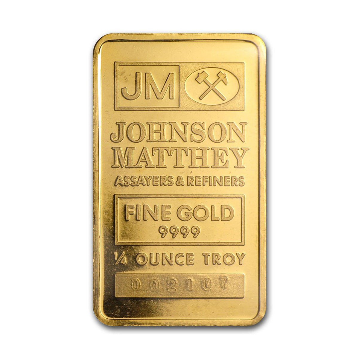 JM Johnson Matthey 1/4oz .999 Fine Gold Bar (No Tax) Issues