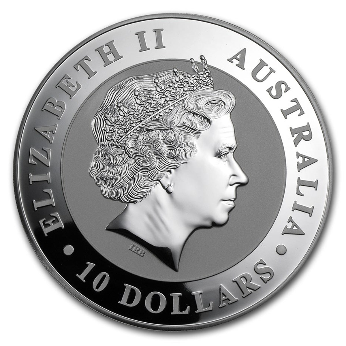 2012 Australia $10 Kookaburra 10oz Silver (No Tax) Hairline Scratches on Cap.