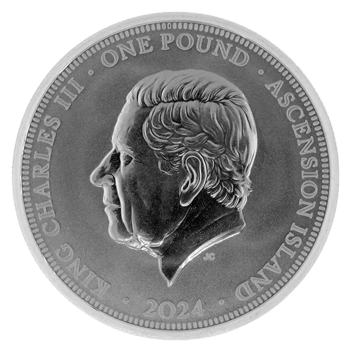 2024 Ascension Island £1 Year of the Dragon 1oz .999 Silver (No Tax) Rim/Edge Scuff