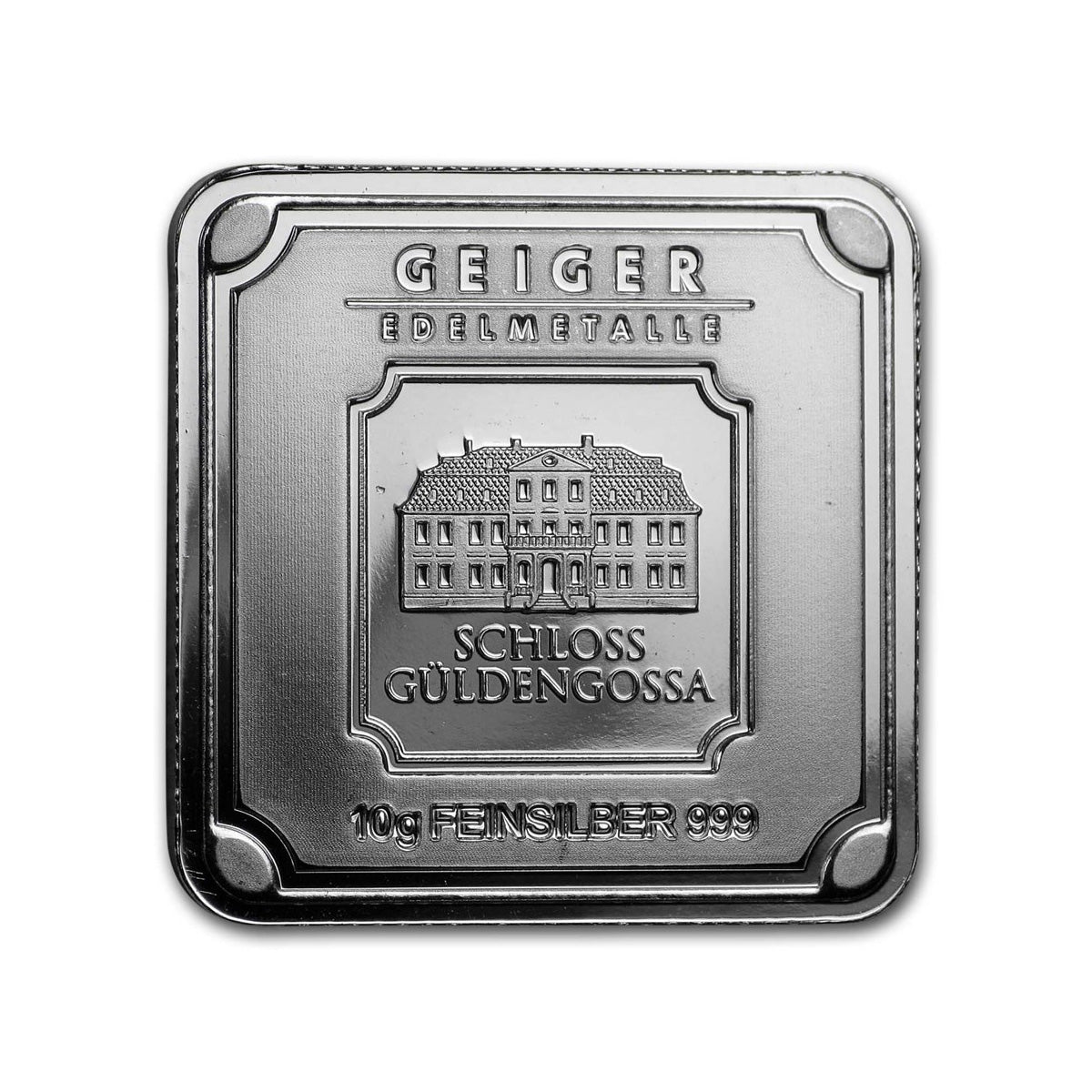 Geiger Edelemetalle 10g Silver Bar in Capsule (No Tax) Light toning/Scuff Cap.