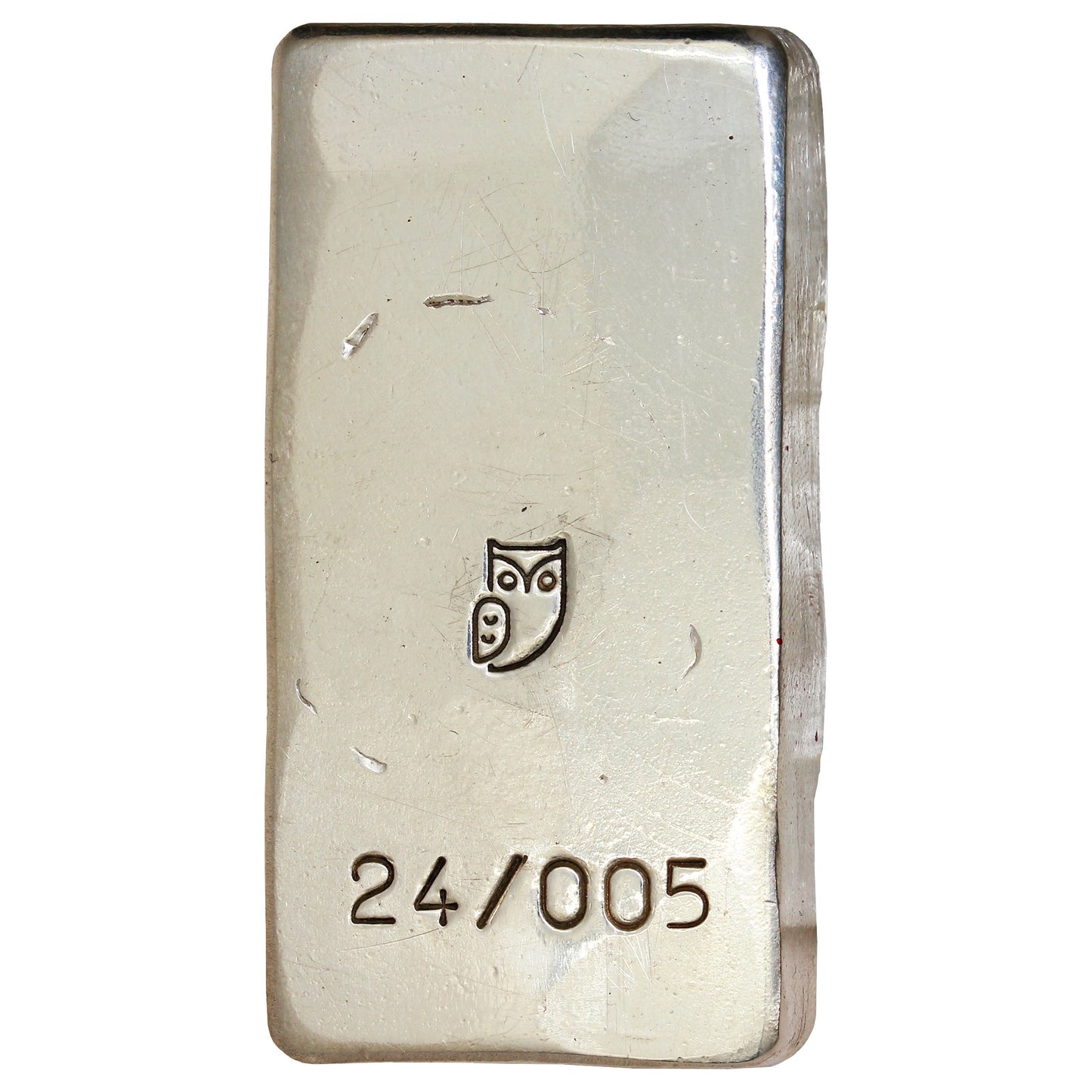 RSSC 5oz Enameled Multi-Red Maple Leaf Silver Bar (No Tax) Light Toning/Hairline Scr.