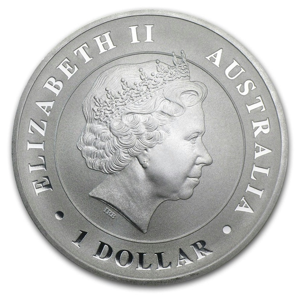2014 Australia $1 Saltwater Crocodile 1oz Silver (No Tax) Rim/Edge Toning