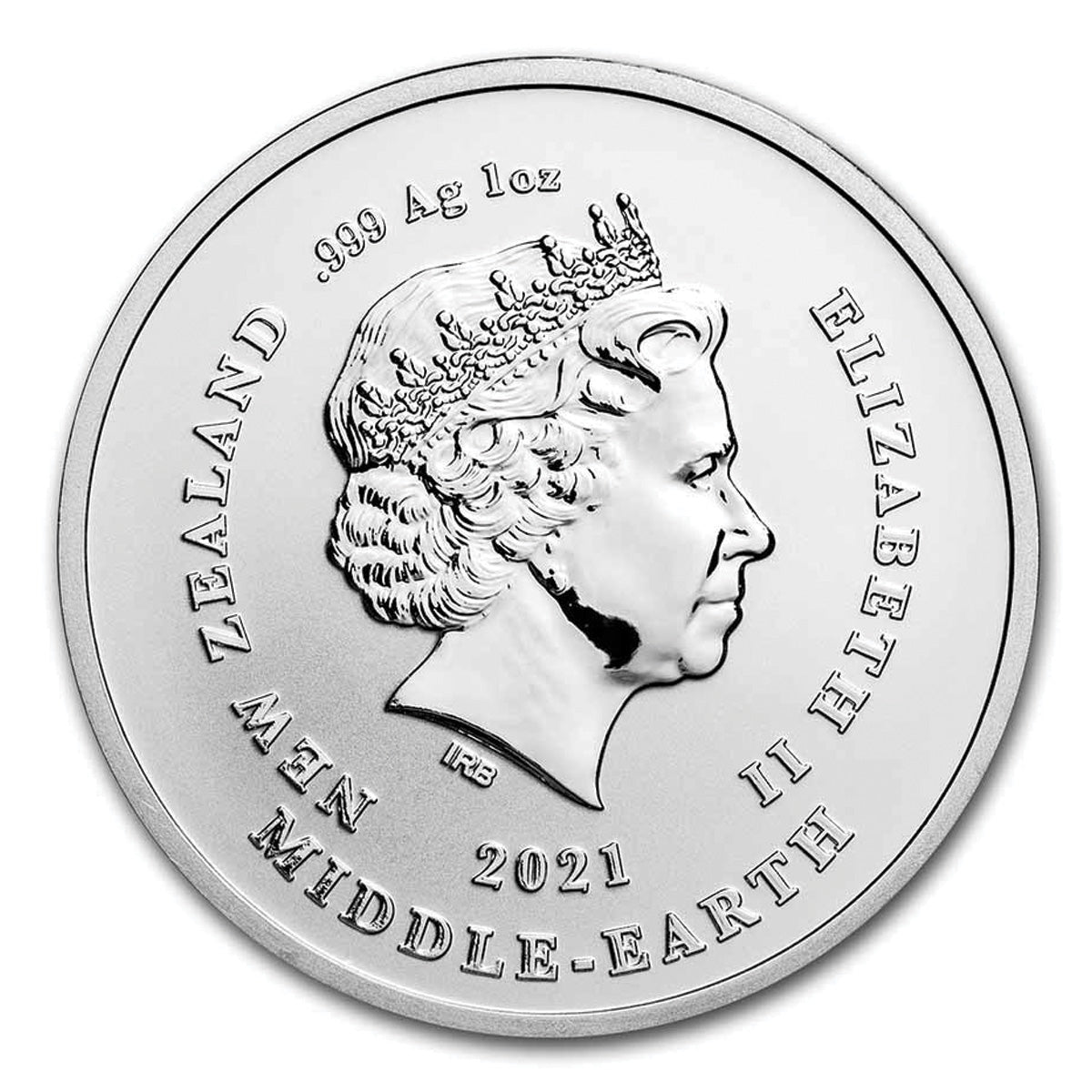 2021 $1 20th Ann. Lord of the Rings: Frodo 1oz Silver (No Tax) Scuffs on Cap