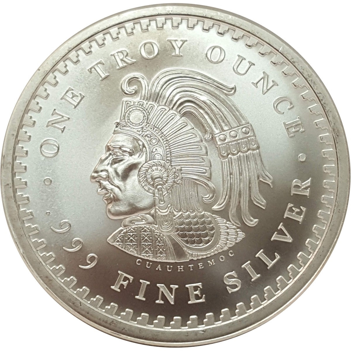 Aztec Calendar 1oz. .999 Silver Round (No Tax) Lightly Toned