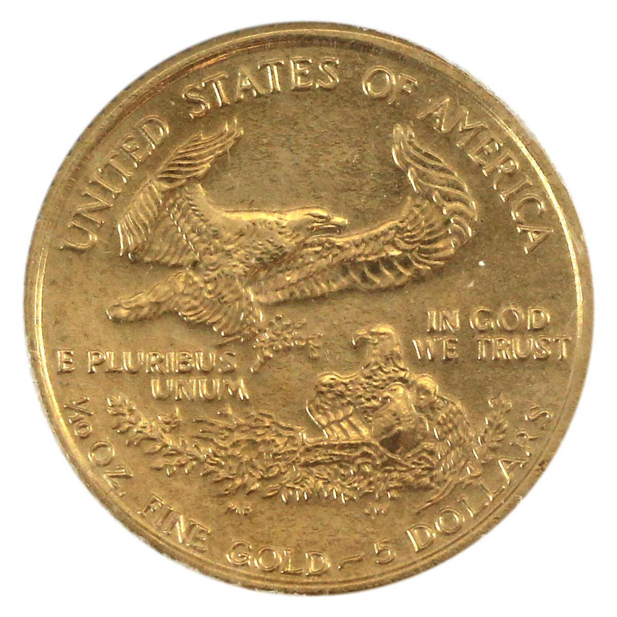 1994 USA $5 Gold Eagle (1/10oz. Gold Content) Spot, capsule scuffed (No Tax)
