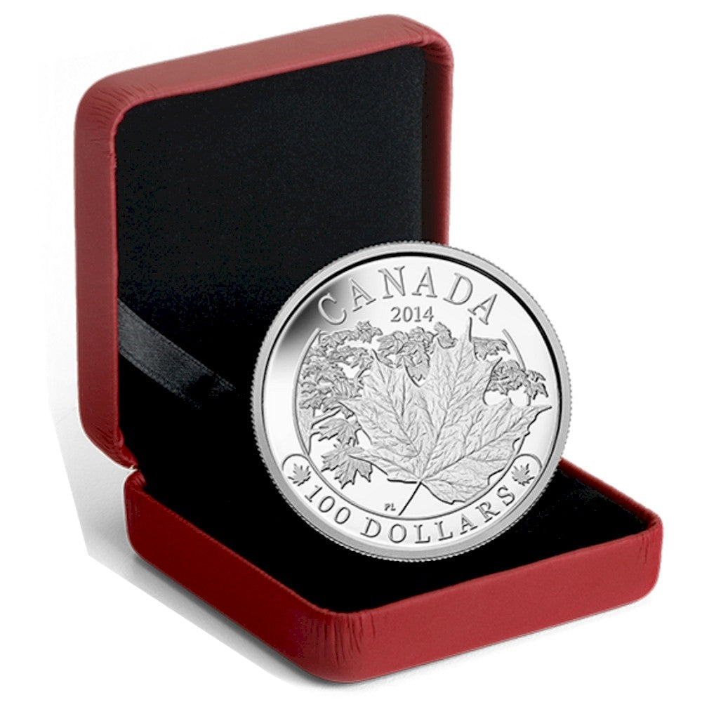 2014 Canada $100 Majestic Maple Leaves 10oz Fine Silver (No Tax)