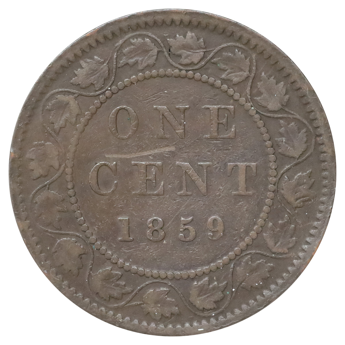 1875H Small Date Canada 5-cents Fine (F12) Impaired