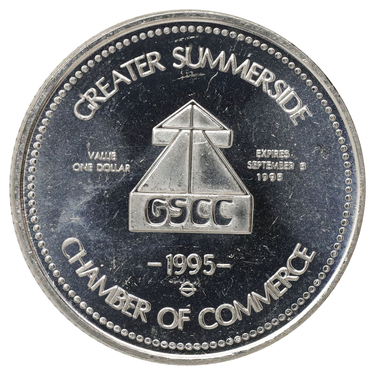 1995 Summerside, PEI, Trade Dollar Token: Year of Municipal Incorporation