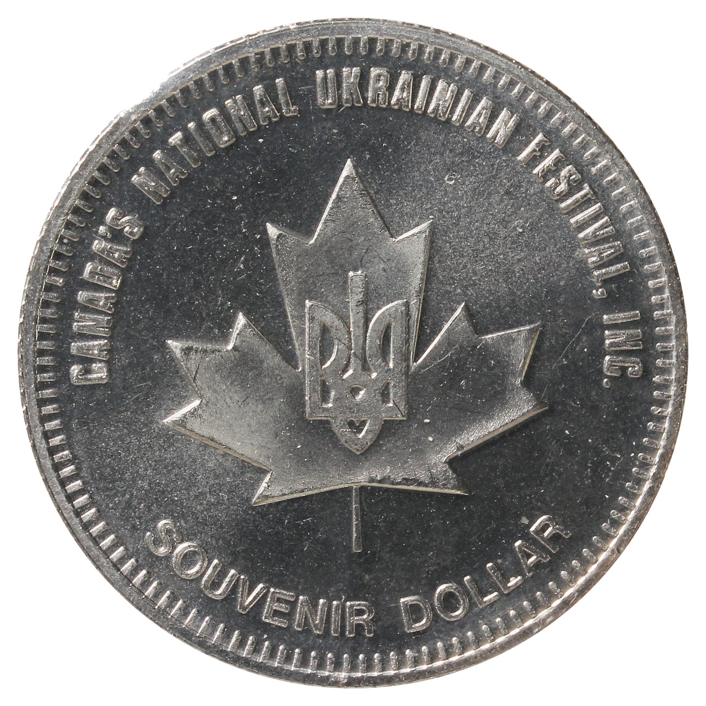 1981 Dauphin, Manitoba, Souvenir Dollar Trade Token: National Ukrainian Festival