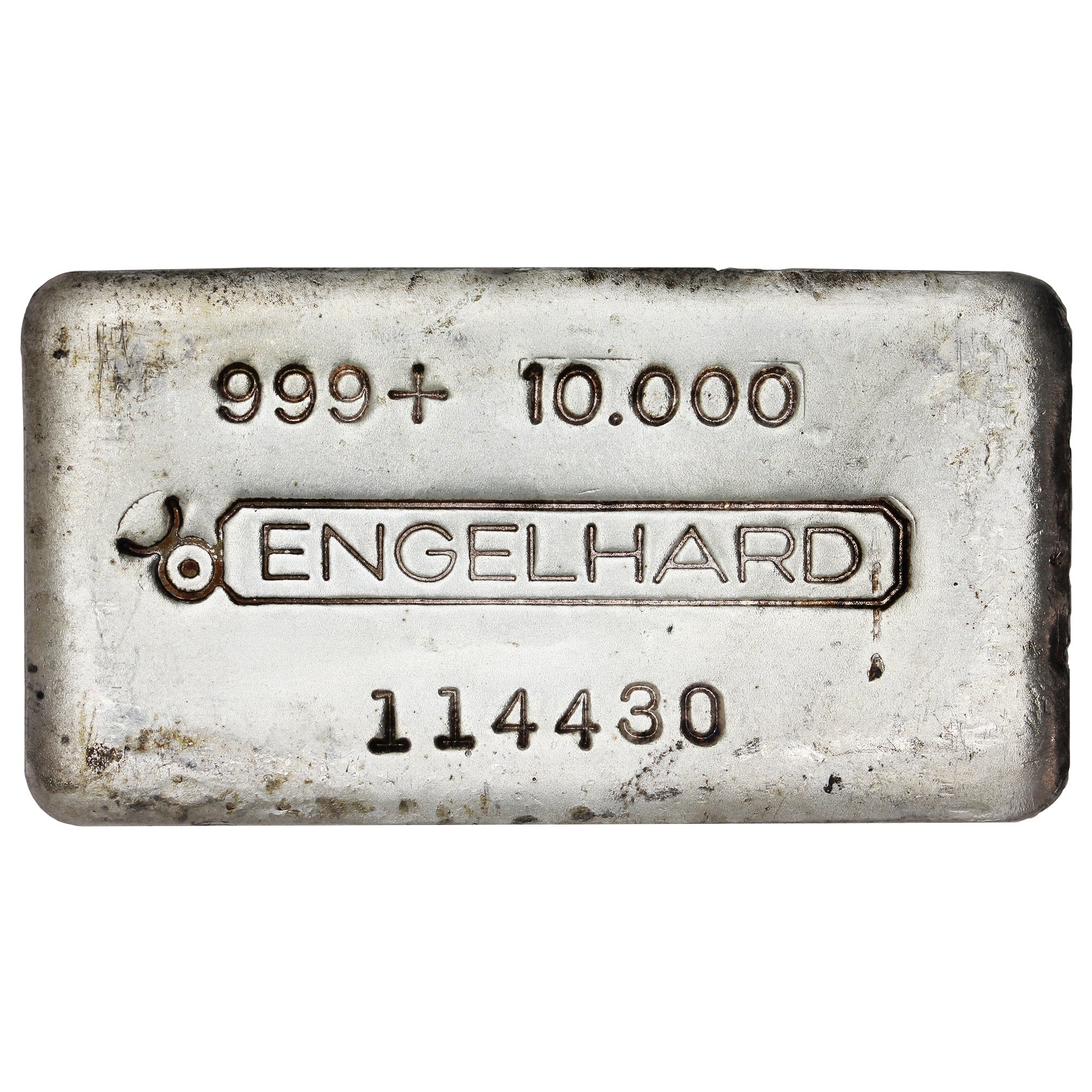 Vintage Engelhard 10oz Canadian 3rd Series 999+ Silver Bar (No Tax