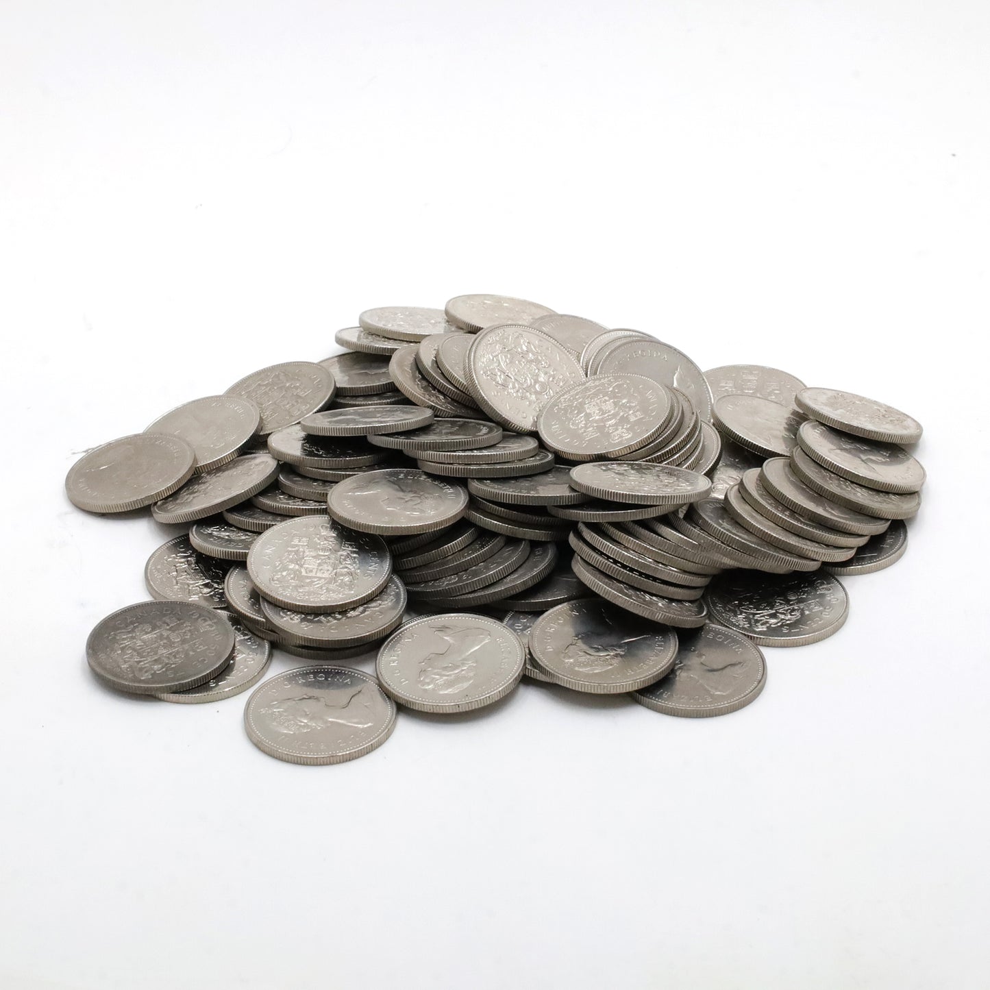 Lot of 100x 1980 Canada 50-cents, 100Pcs