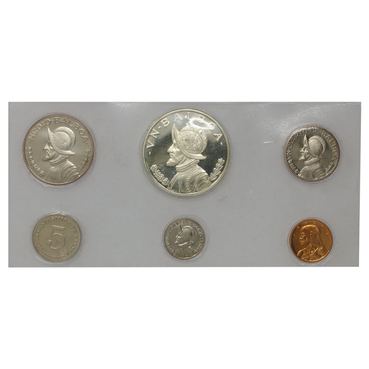 Panama 1973 Proof Set with Silver Balboa in Case