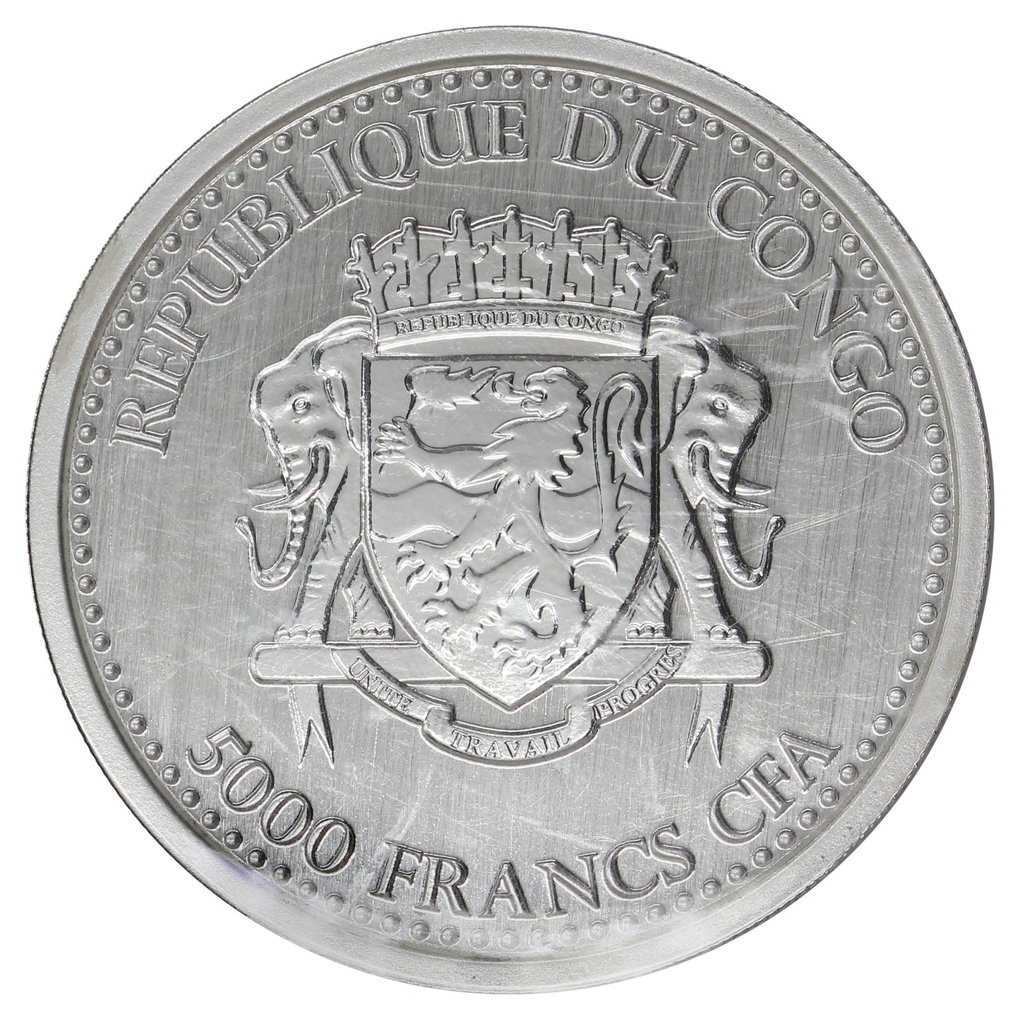 2017 Rep. of Congo Silverback Gorilla 1oz Silver (No Tax) Light Toning