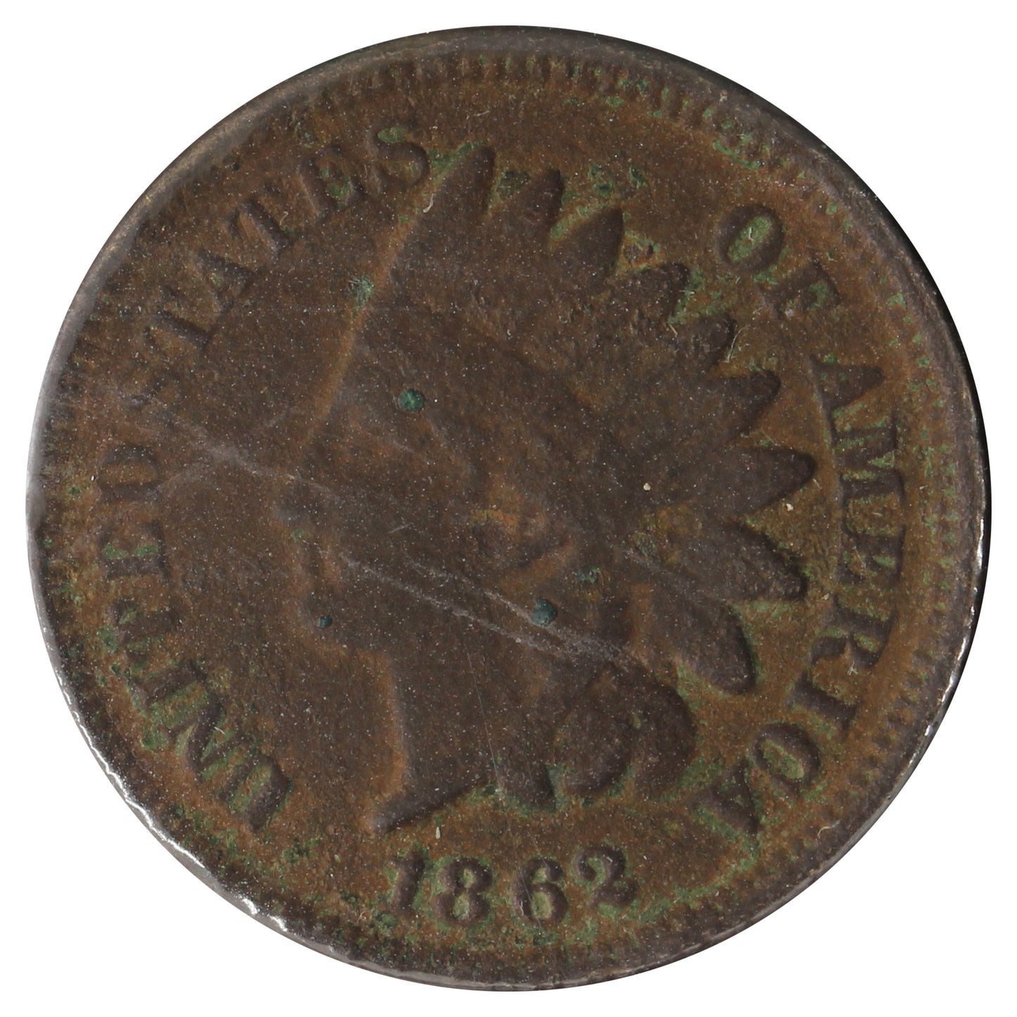 1862 USA Cent Very Fine (VF20) Scratched, Cleaned, or Impaired