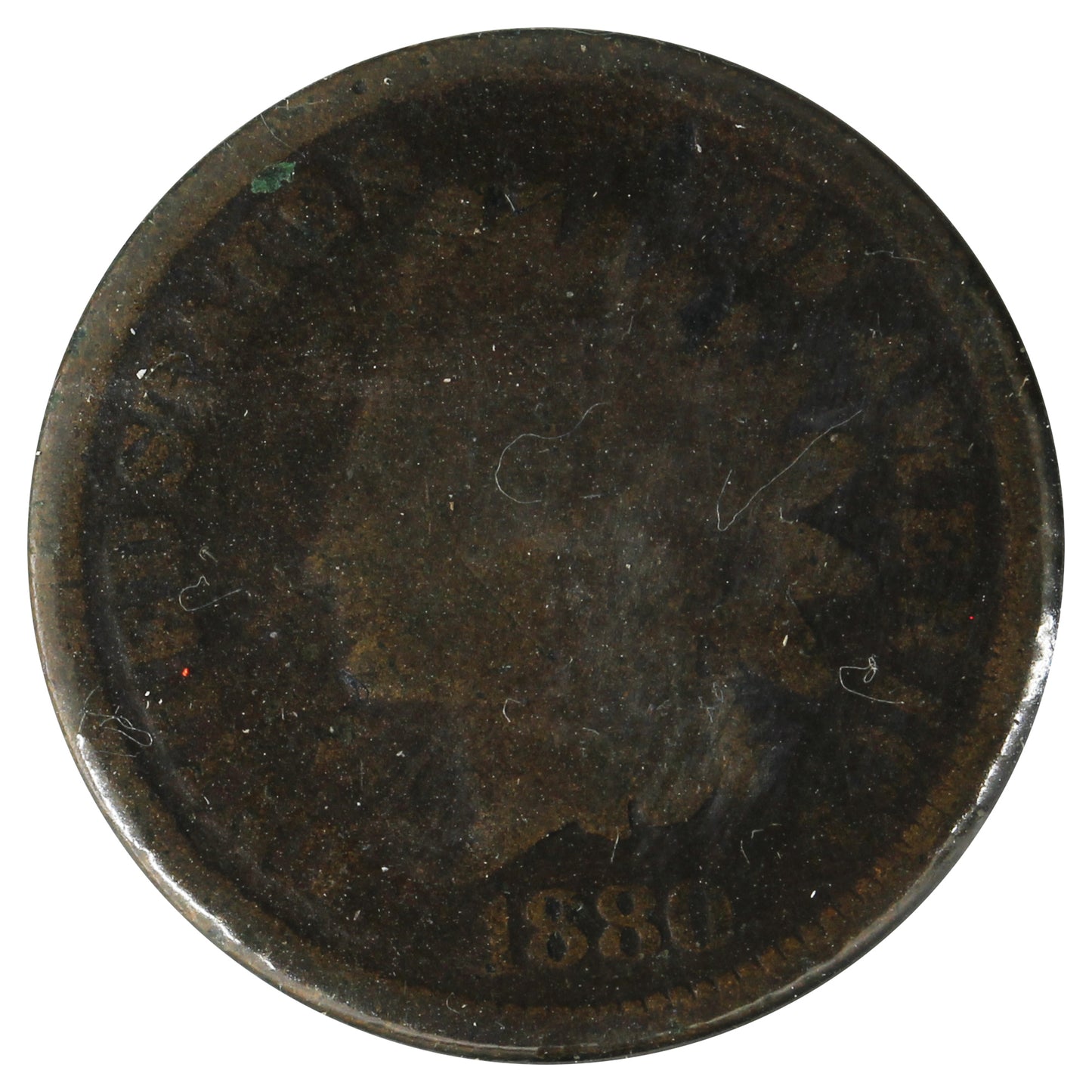 1880 USA Cent Good (G4) Scratched, Cleaned, or Impaired
