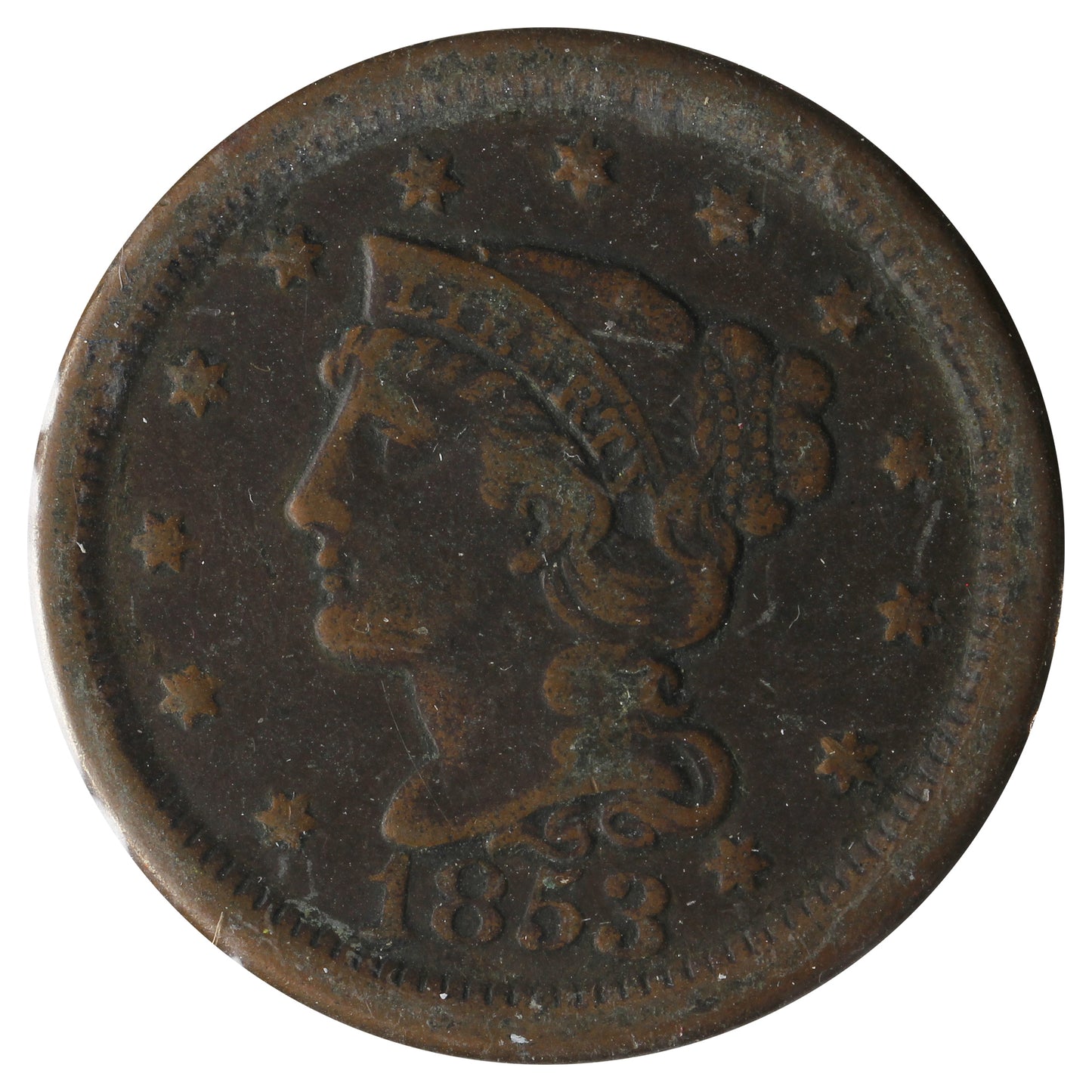 1853 USA Cent Very Fine (VF20) Impaired