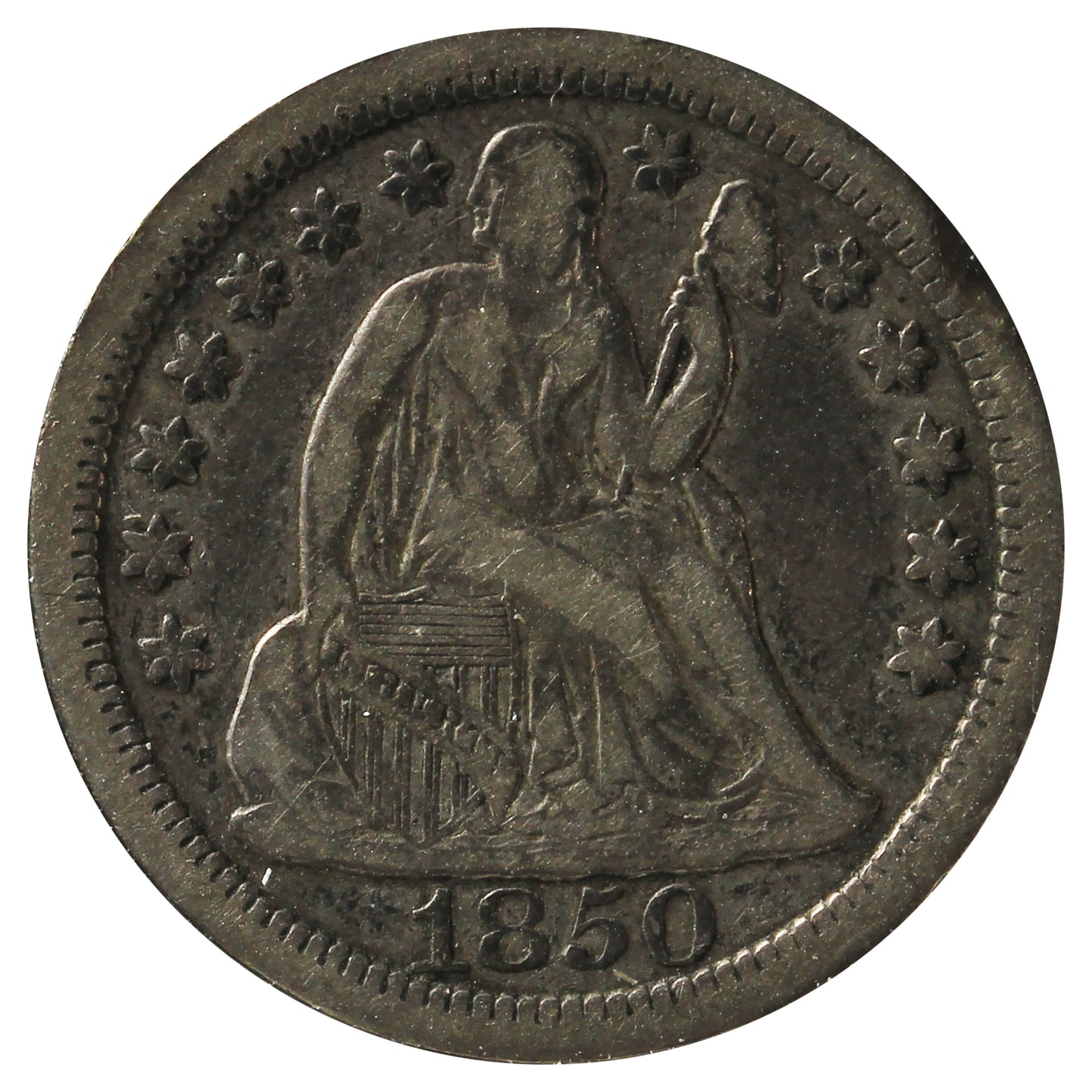 1850 USA Dime Very Fine (VF20) Impaired