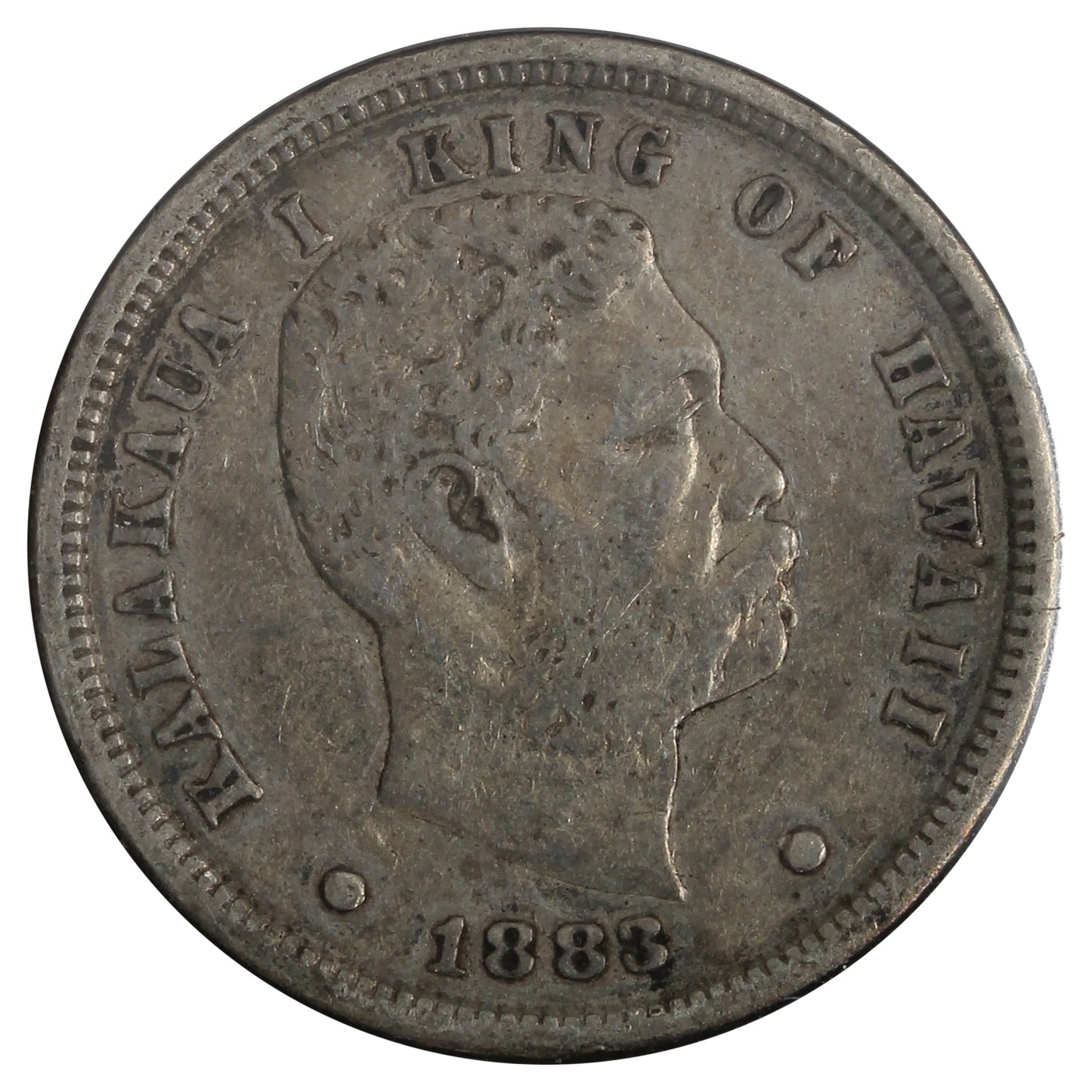 1883 Hawaii USA Dime Very Fine (VF-20) Scratched