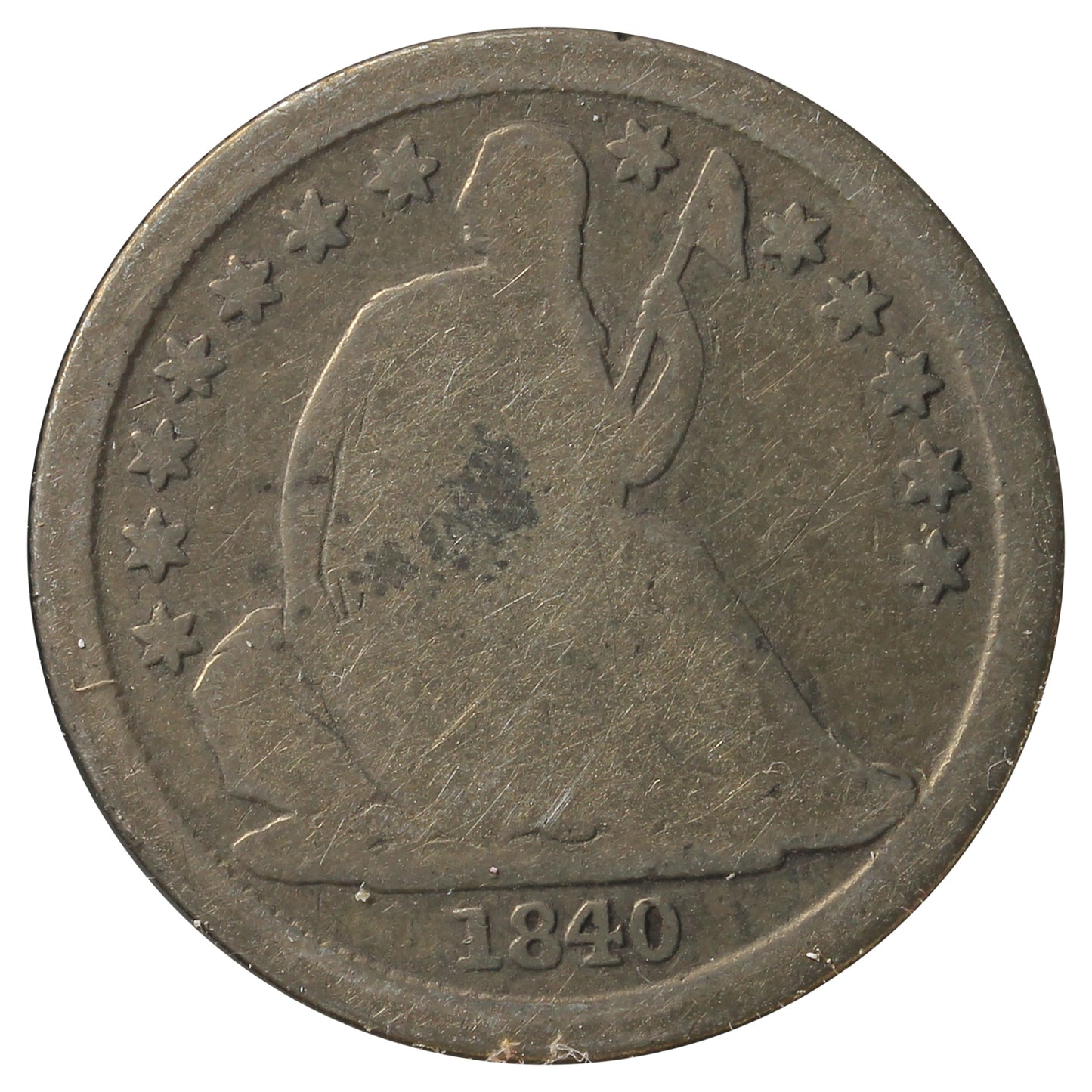 1840 O USA Dime Good (G4) Scratched