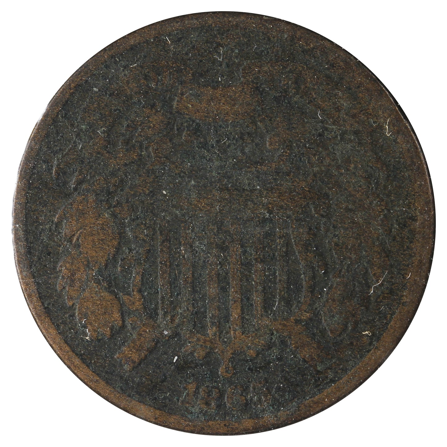 1865 USA 2 Cents Very Good (VG8) Impaired