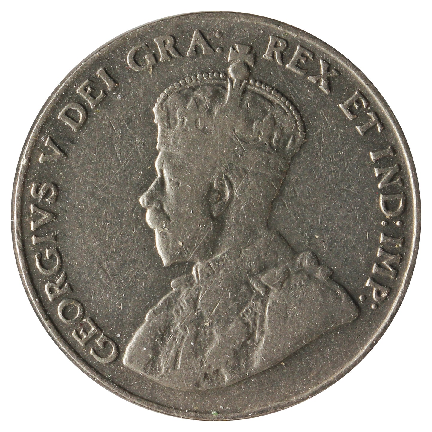 1925 Canada 5-cents Fine (F12) Impaired