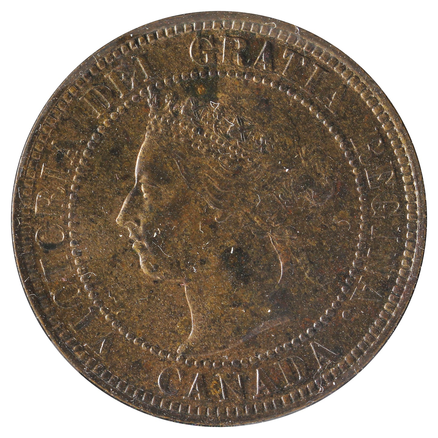 1896 Canada 1-cent UNC+ (MS62) Brown