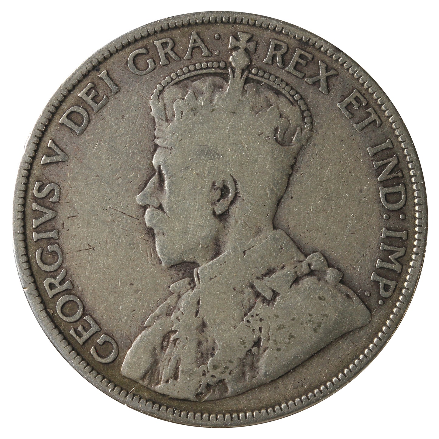 1913 Canada 50-Cents G-VG (G6) Scratched, Cleaned or Impaired.