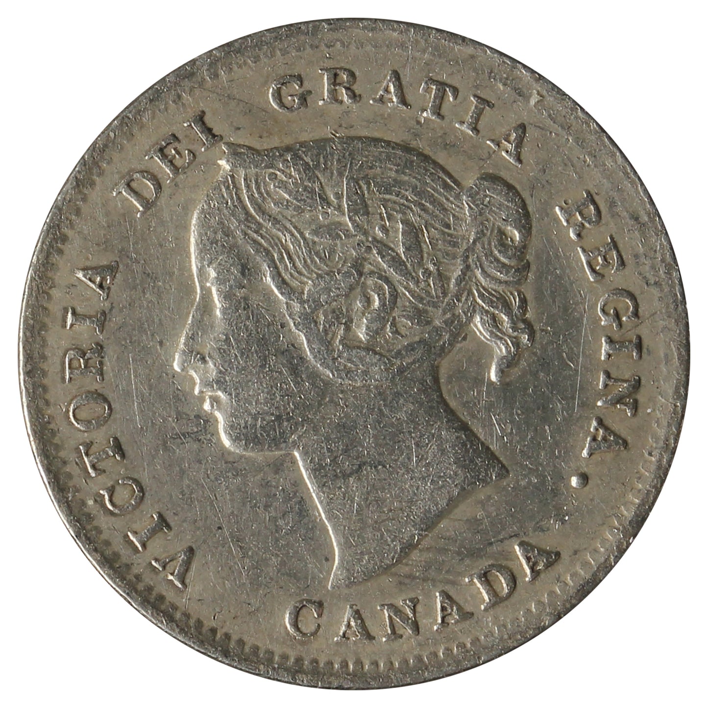1898 Canada 5-Cents VF-EF (VF30) Scratched, Cleaned or impaired