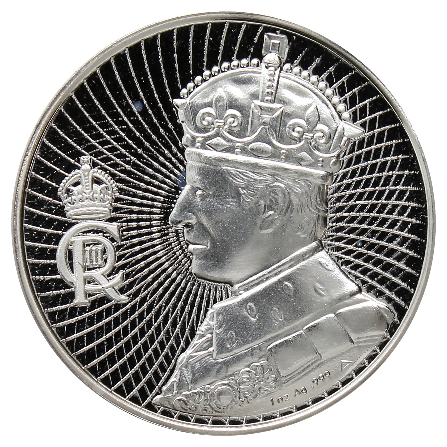 2023 King Charles III Silver 1 oz .999 Coronation Medallion in Wooden Case (No Tax)