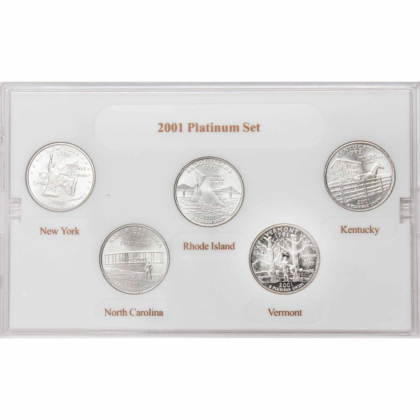 Lot of 3x 2001 USA P&D State Quarter Collection