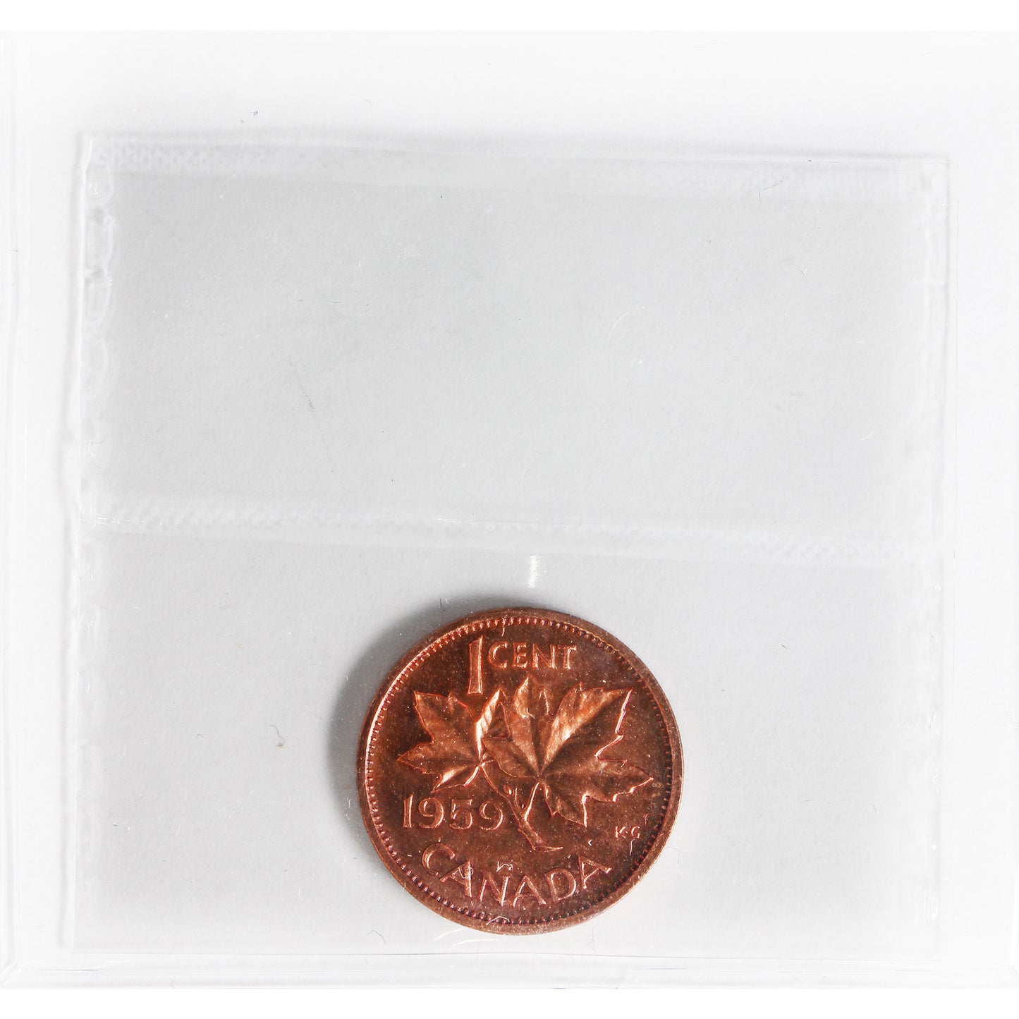 1959 Canada 1-cent ICCS Certified PL-67 Red, Heavy Cameo