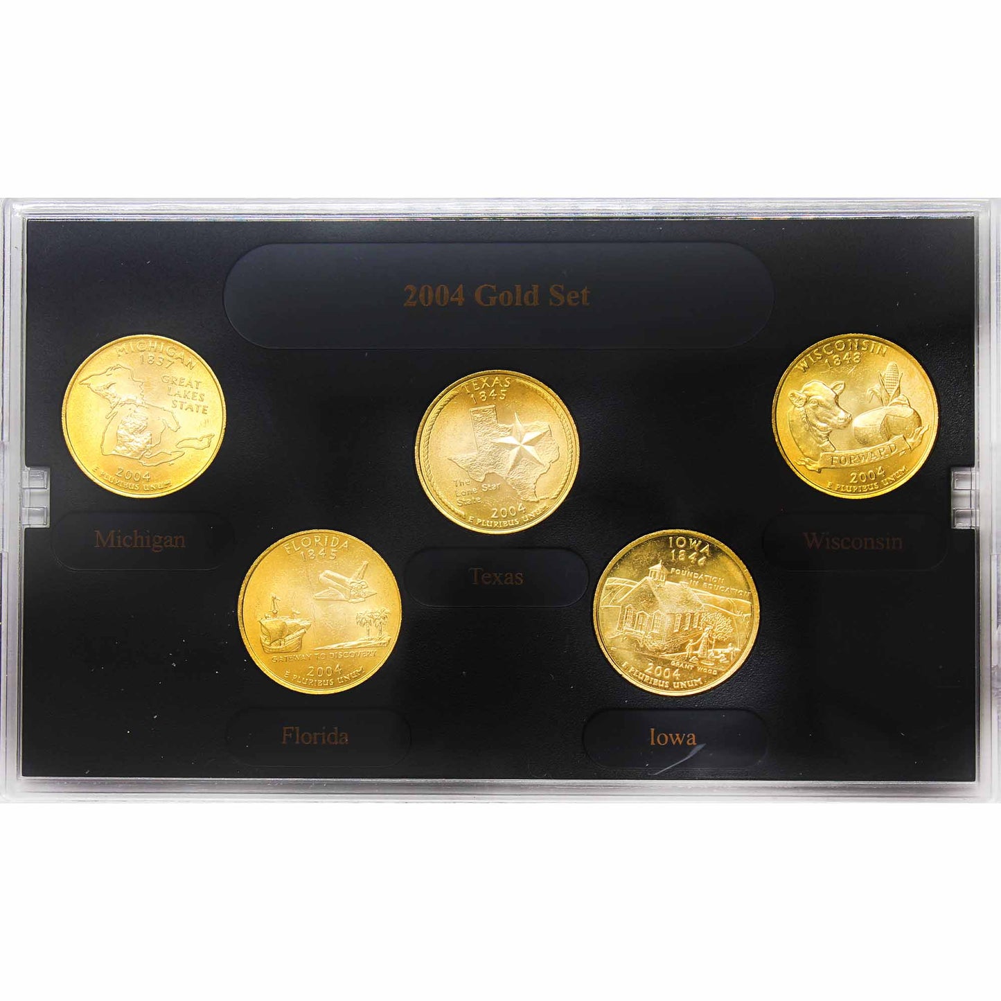 Lot of 3x 2004 USA P, D & S State Quarter Collection