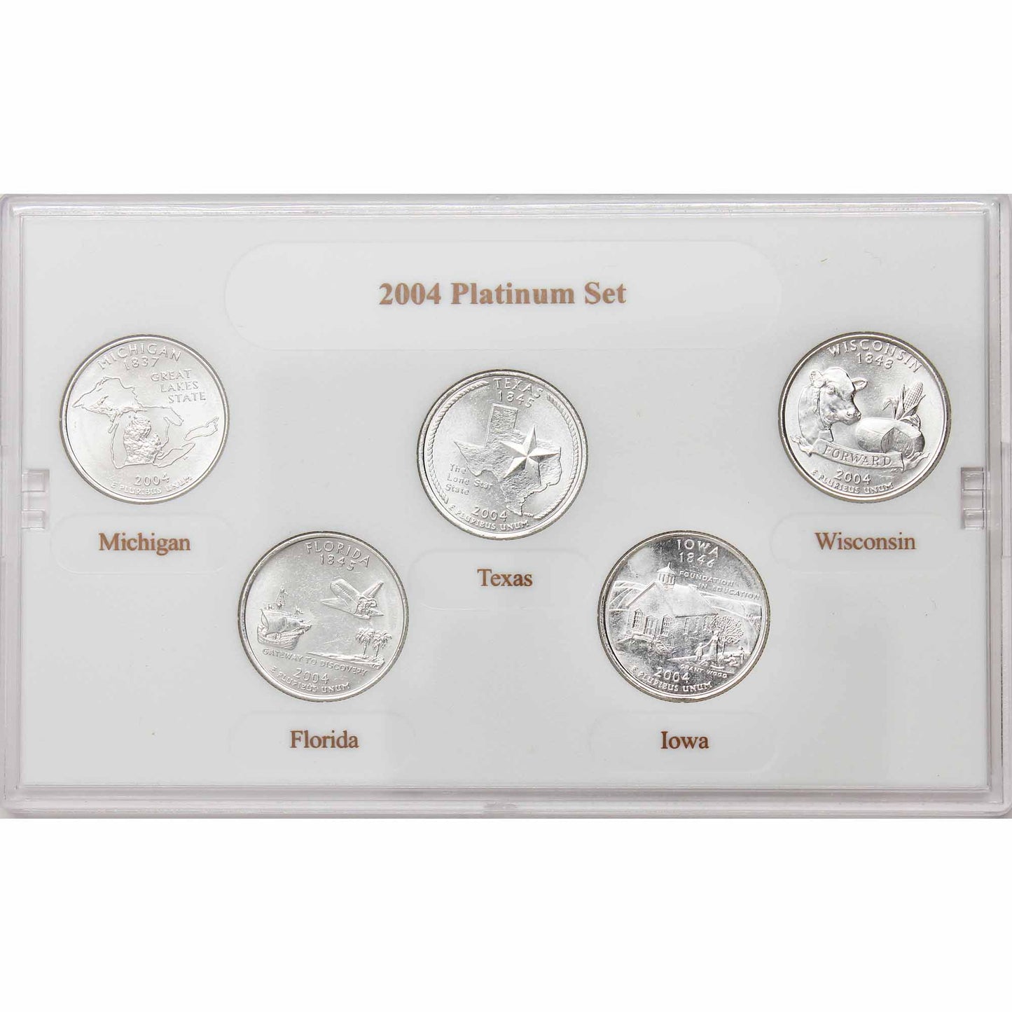 Lot of 3x 2004 USA P, D & S State Quarter Collection