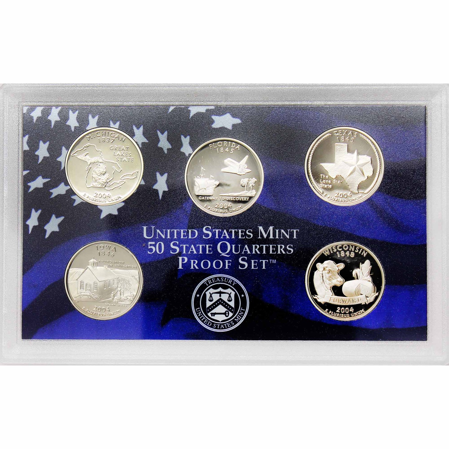 Lot of 3x 2004 USA P, D & S State Quarter Collection