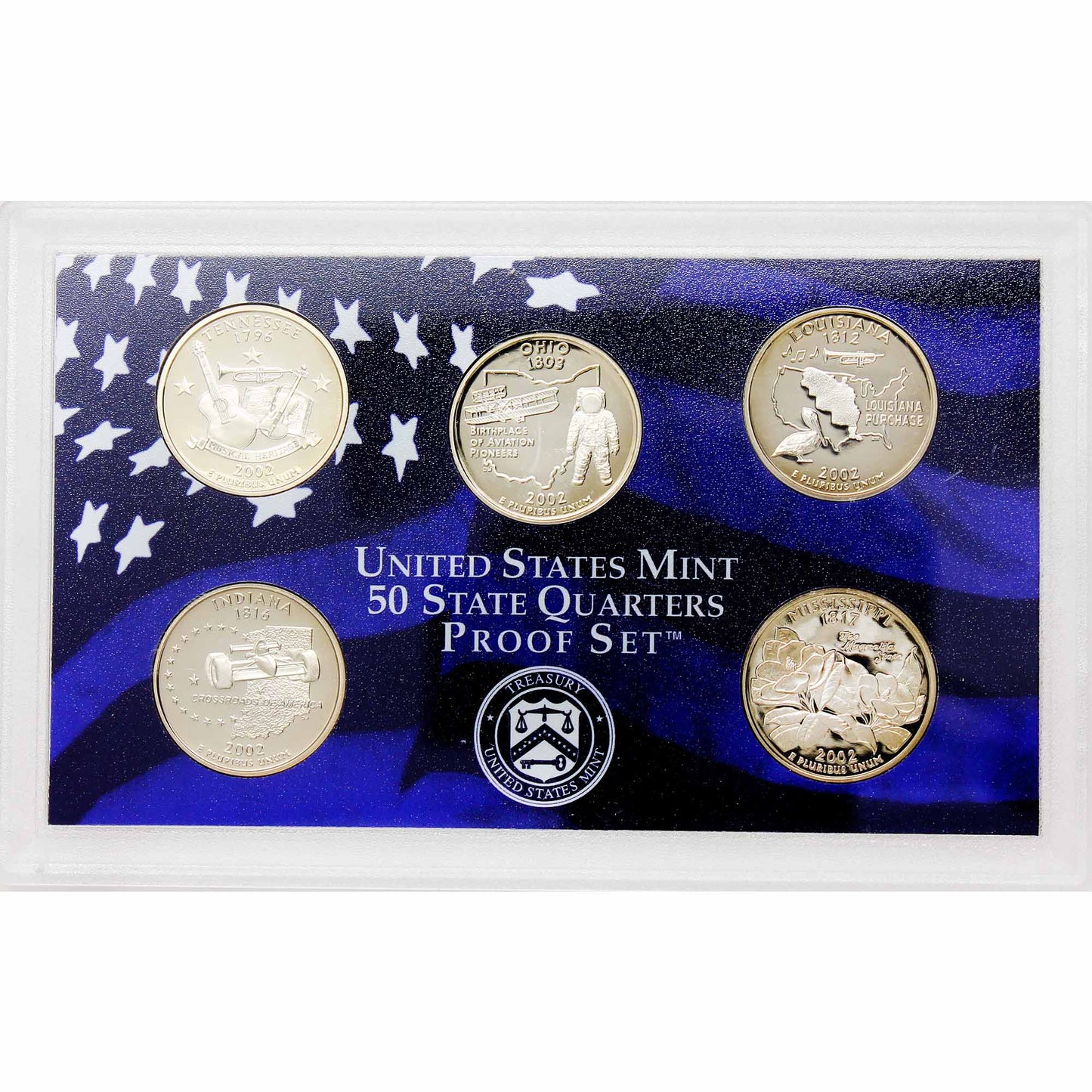 Lot of 3x 2002 USA P, D & S State Quarter Collection