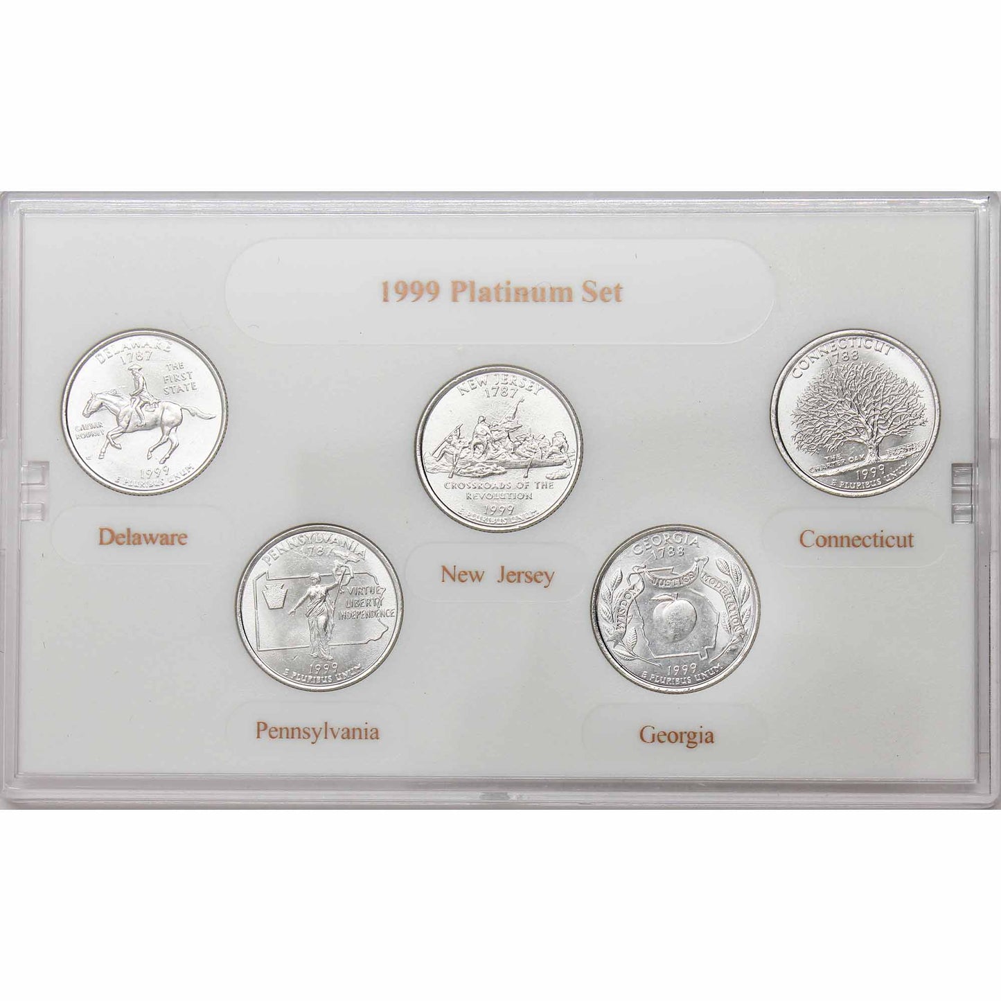 Lot of 3x 1999 USA P, D & S State Quarter Collection
