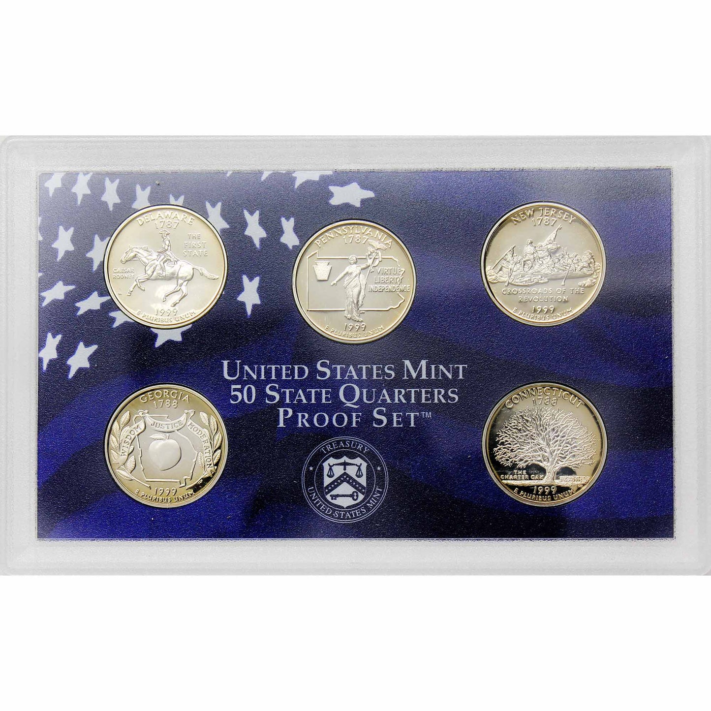 Lot of 3x 1999 USA P, D & S State Quarter Collection