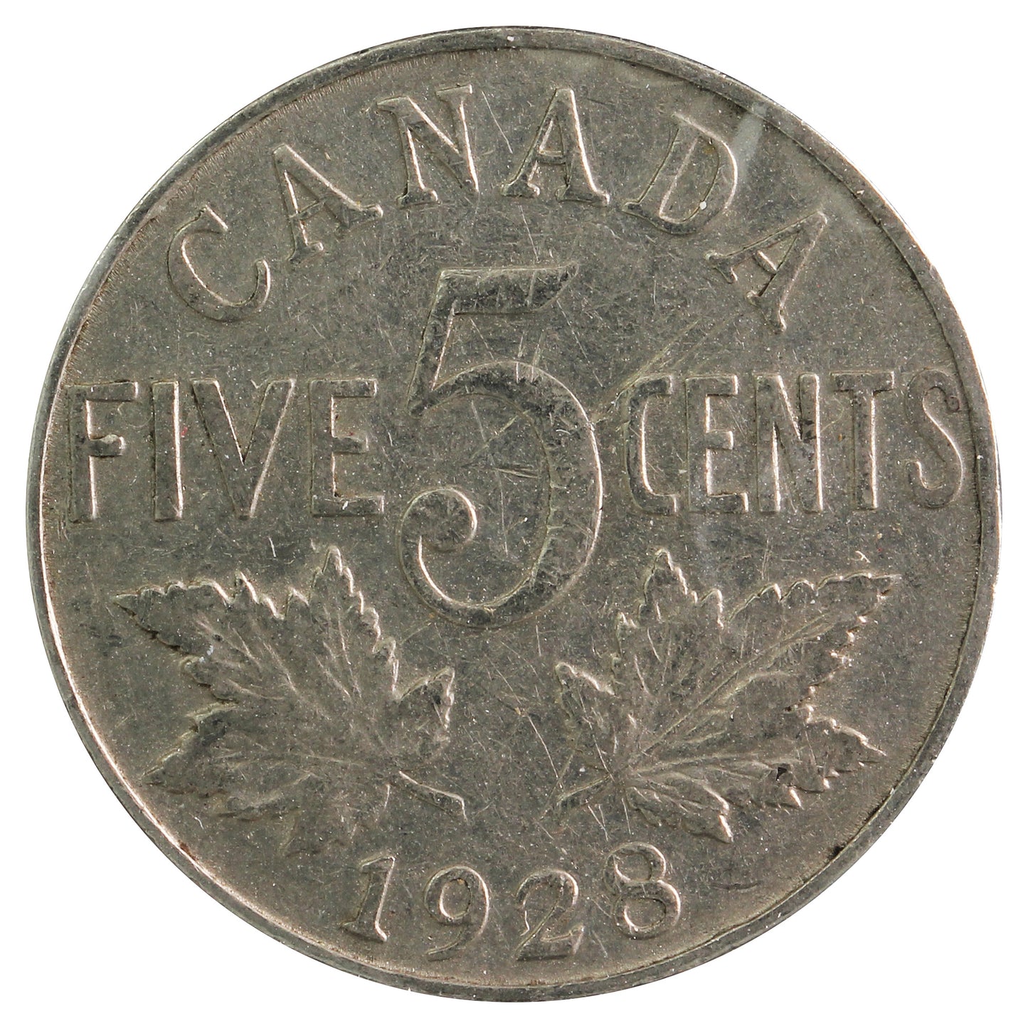 1928 Canada 10-Cents VG-F (VG10) Scratched, Cleaned or Impaired