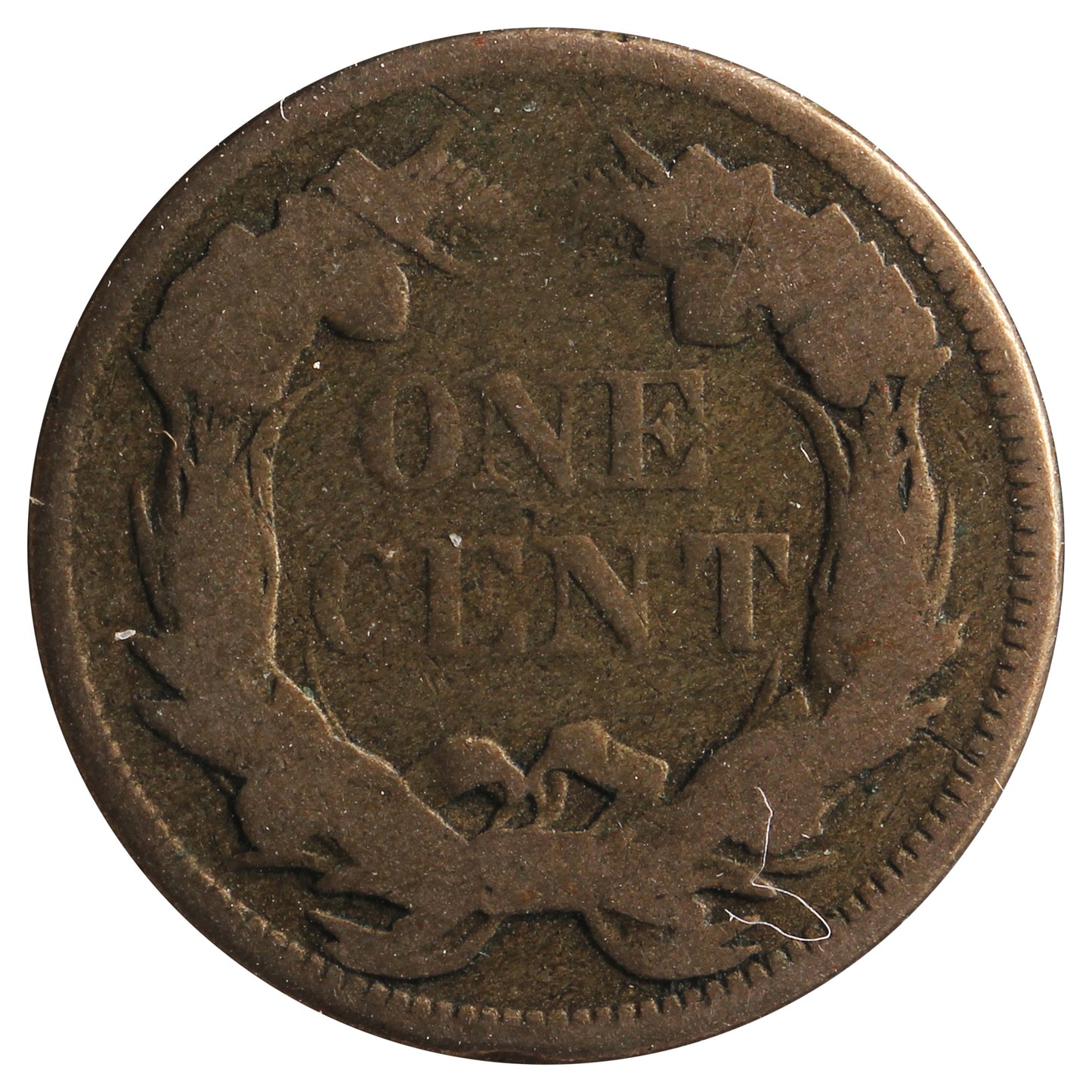 1858 Small Letters USA Cent G-VG (G6) Scratched, Cleaned or Impaired
