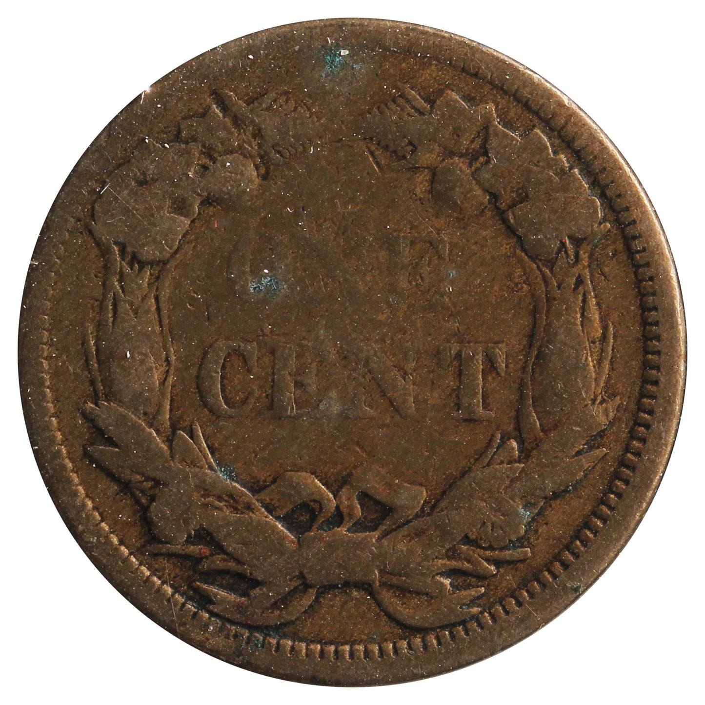 1858 Large Letters USA Cent G-VG (G6) Scratched, Cleaned or Impaired